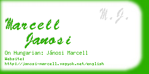marcell janosi business card